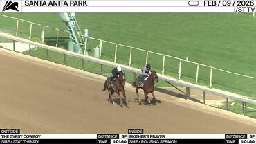 The Gypsy Cowboy (Outside) and Mother's Prayer Worked 5 Furlongs in 1:01.60 at Santa Anita Park on February 9th, 2026