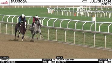 Arkhipov (Outside) and Arizona Territory Worked 4 Furlongs in 48.75 at Saratoga on July 31st, 2026