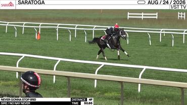 Never Gonna Stop Worked 4 Furlongs in 50.85 at Saratoga on August 24th, 2026