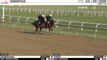Richmond Park (Outside) and Furtive Worked 3 Furlongs in 38.95 at Saratoga on July 20th, 2026