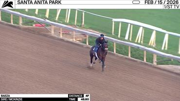 Baeza Worked 4 Furlongs in 48.80 at Santa Anita Park on February 14th, 2026