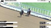 Coach Prime (Yellow Cap) and Angier Worked at Santa Anita Park on April 28th, 2024