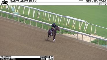 Tiz Alluring Worked 4 Furlongs in 49.60 at Santa Anita Park on September 17th, 2026