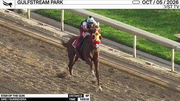 Star of the Gun Worked 5 Furlongs in 1:02.12 at Gulfstream Park on October 5th, 2026