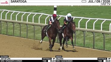 Joy of Life (Outside) and Belzoni Worked 4 Furlongs in 48.45 at Saratoga on July 9th, 2026