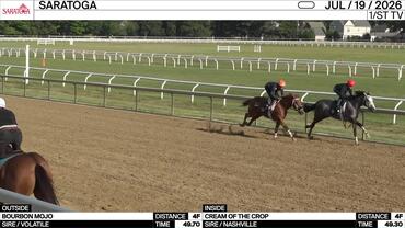 Bourbon Mojo (Outside) and Cream of the Crop Worked 4 Furlongs at Saratoga on July 19th, 2026