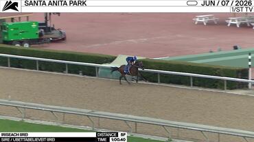 Iriseach Worked 5 Furlongs in 1:00.40 at Santa Anita Park on June 7th, 2026