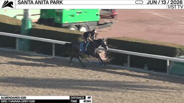 Almendares Worked 4 Furlongs in 47.80 at Santa Anita Park on June 13th, 2026