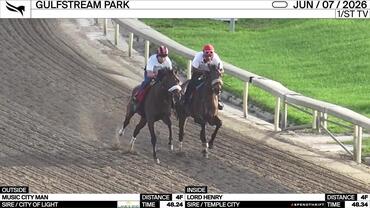Music City Man (Outside) and Lord Henry Worked 4 Furlongs at Gulfstream Park on June 7th, 2026