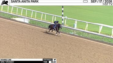 Double Jab Worked 4 Furlongs in 49.20 at Santa Anita Park on September 17th, 2026