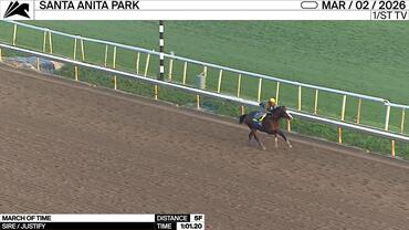 March of Time Worked 5 Furlongs in 1:01.20 at Santa Anita Park on March 2nd, 2026