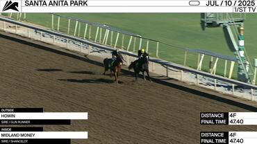Howin (Outside) and Midland Money Worked 4 Furlongs in 47.40 at Santa Anita Park on July 10th, 2025