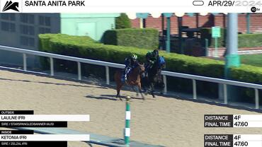 Laulne (Outside) and Ketonia Worked 4 Furlongs in 47.60 at Santa Anita Park on April 29th, 2024