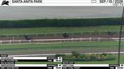 Goldenlynn (Front), Swervedriver (Red Blinkers) and Misty Coal Worked at Santa Anita Park on September 13th, 2026