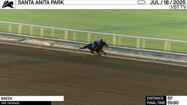 Baeza Worked 5 Furlongs in 59.80 at Santa Anita Park on July 18th, 2025