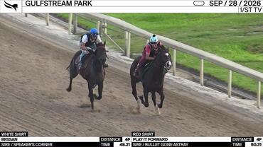 Bessan (White Shirt) and Play It Forward Worked 4 Furlongs at Gulfstream Park on September 28th, 2026