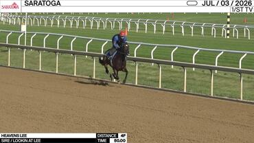 Heavens Lee Worked 4 Furlongs in 50.00 at Saratoga on July 3rd, 2026