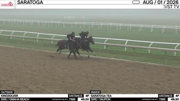 Kingsolver (Outside) and Saratoga Tea Worked 4 Furlongs in 48.20 at Saratoga on August 1st, 2026