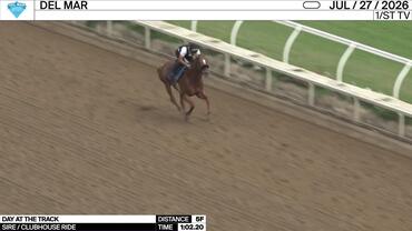 Day At the Track Worked 5 Furlongs in 1:02.20 at Del Mar on July 27th, 2026