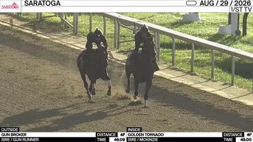 Gun Broker (Outside) and Golden Tornado Worked 4 Furlongs at Saratoga on August 29th, 2026