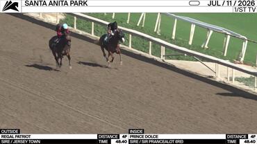 Regal Patriot (Outside) and Prince Dolce Worked 4 Furlongs in 48.40  at Santa Anita Park on July 11th, 2026