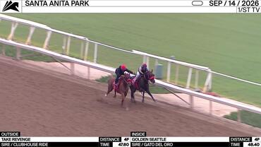 Take Revenge (Outside) and Golden Seattle Worked 4 Furlongs at Santa Anita Park on September 14th, 2026