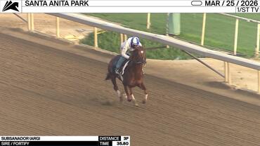 Subsanador Worked 3 Furlongs in 35.80 at Santa Anita Park on March 25th, 2026
