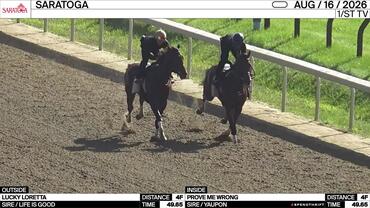 Lucky Loretta (Outside) and Prove Me Wrong Worked 4 Furlongs in 49.65 at Saratoga on August 16th, 2026