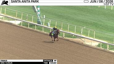Firmus Worked 5 Furlongs in 1:00.60 at Santa Anita Park on June 6th, 2026