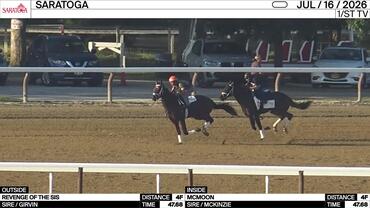 Revenge of the Sis (Outside) and McMoon Worked 4 Furlongs in 47.68 at Saratoga on July 16th, 2026