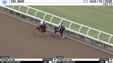 Saariselka (Outside) and Storm Lady Worked 4 Furlongs at Del Mar on August 13th, 2026