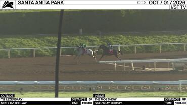 Tiz Lezendary (Outside) and The Moe Show Worked 5 Furlongs in 1:03.00 at Santa Anita Park on October 1st, 2026