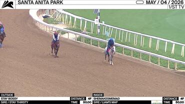 Stay Bossy (Outside) and Shemakesmemad Worked 4 Furlongs in 50.00 at Santa Anita Park on May 4th, 2026