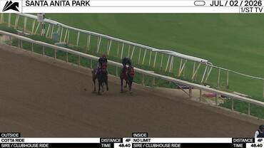 Cotta Ride (Outside) and No Limit Worked 4 Furlongs in 48.40 at Santa Anita Park on July 2nd, 2026
