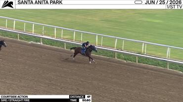 Courtside Action Worked 4 Furlongs in 50.60 at Santa Anita Park on June 25th, 2026