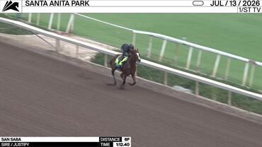 San Saba Worked 6 Furlongs in 1:12.40 at Santa Anita Park on July 13th, 2026