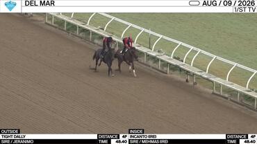 Tight Dally (Outside) and Incanto Worked 4 Furlongs in 48.40 at Del Mar on August 9th, 2026