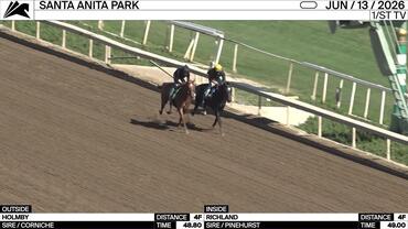 Holmby (Outside) and Richland Worked 4 Furlongs at Santa Anita Park on June 13th, 2026