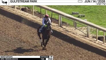 Marz Eatoats Worked 3 Furlongs in 37.85 at Gulfstream Park on June 14th, 2026