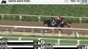 Its a Cinch (Outside), Whiz Kidd (Middle) and Bee Eye Gee Worked at Santa Anita Park on February 14th, 2026