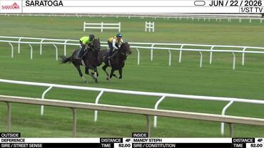 Deference (Outside) and Mandy Steph Worked 4 Furlongs in 52.00 at Saratoga on June 22nd, 2026