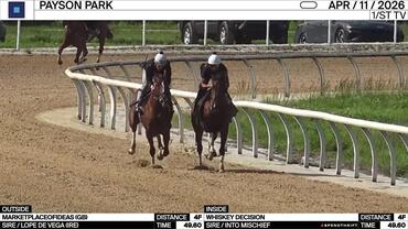 Marketplaceofideas (Outside) and Whiskey Decision Worked 4 Furlongs in 49.60 at Payson Park on April 11th, 2026