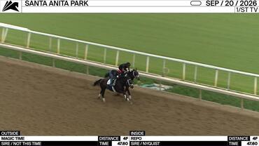 Magic Time (Outside) and Repo Worked 4 Furlongs in 47.60 at Santa Anita Park on September 20th, 2026