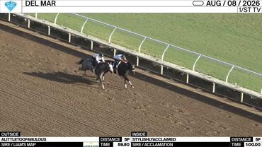 Alittletoofabulous (Outside) and Stylishlyacclaimed Worked 5 Furlongs at Del Mar on August 8th, 2026