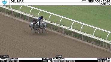 Princesses Phoebe (Outside) and Moon Ice Worked at Del Mar on September 6th, 2026
