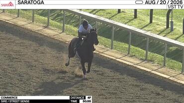 Commerce Worked 4 Furlongs in 50.55 at Saratoga on August 22nd, 2026