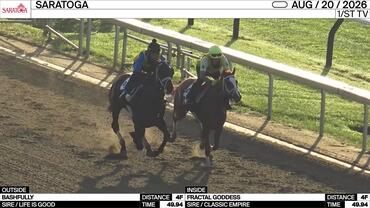 Bashfully (Outside) and Fractal Goddess worked 4 Furlongs in 49.94 at Saratoga on August 20th, 2026