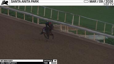 My Man Huey Worked 4 Furlongs in 50.00 at Santa Anita Park on March 9th, 2026