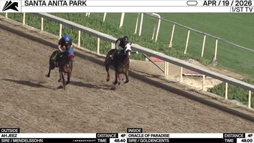 Ah Jeez (Outside) and Oracle of Paradise Worked 4 Furlongs at Santa Anita Park on April 19th, 2026
