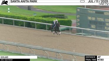 Goliad Worked 4 Furlongs in 47.80 at Santa Anita Park on July 11th, 2025